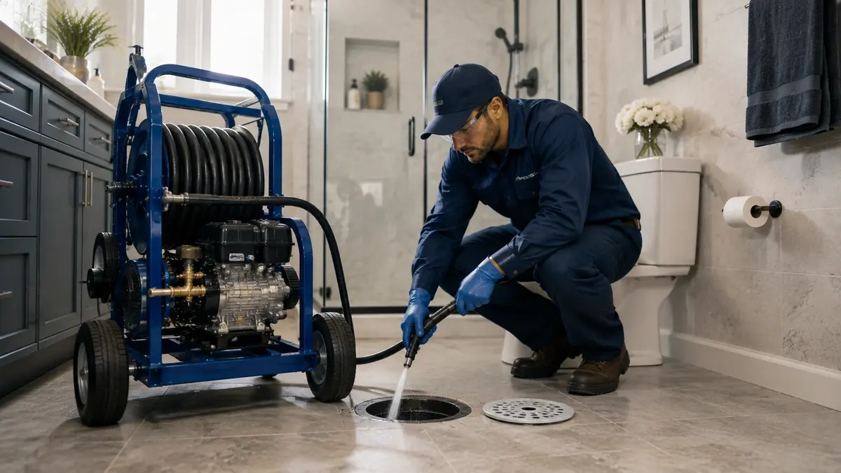 Bathroom Drain Hydro Jetting in Visalia