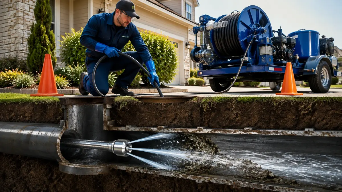 Main Sewer Line Hydro Jet Cleaning in Visalia